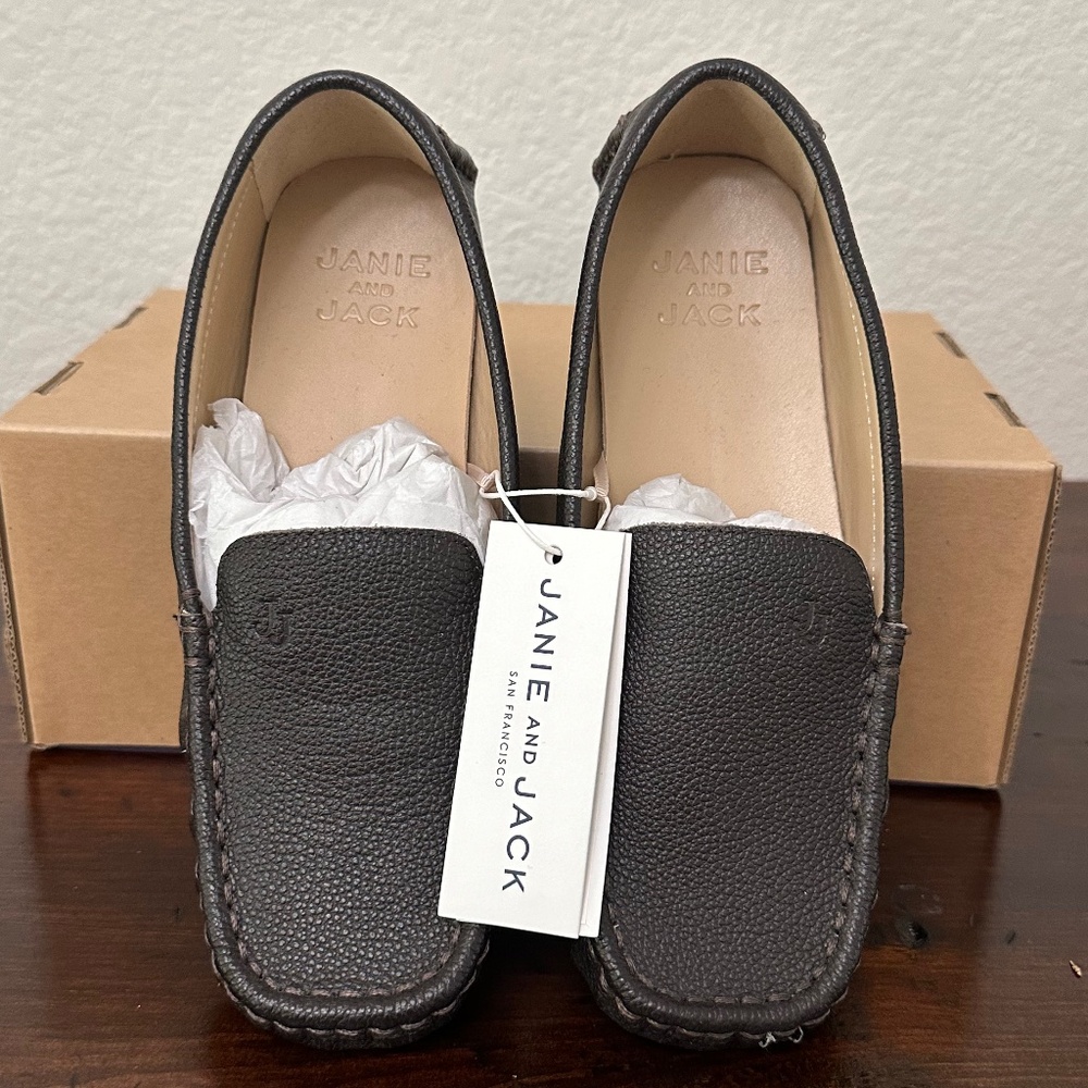 Janie and Jack. Kid brown leather shoe. Size 3